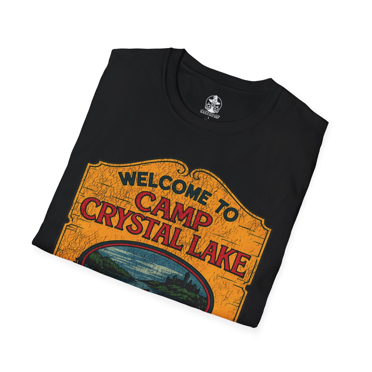 Camp Crystal Lake – Distressed Vintage Horror Unisex T-Shirt