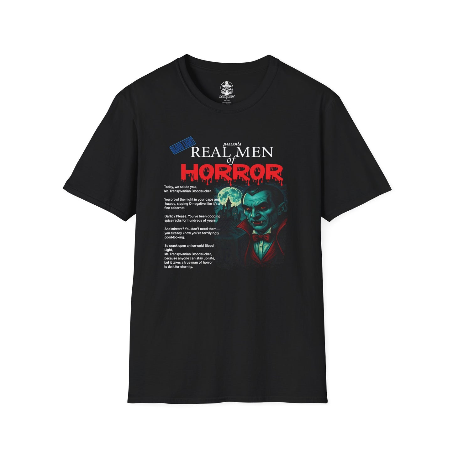 🦇 Real Men of Horror – Count Dracula T-Shirt 🦇