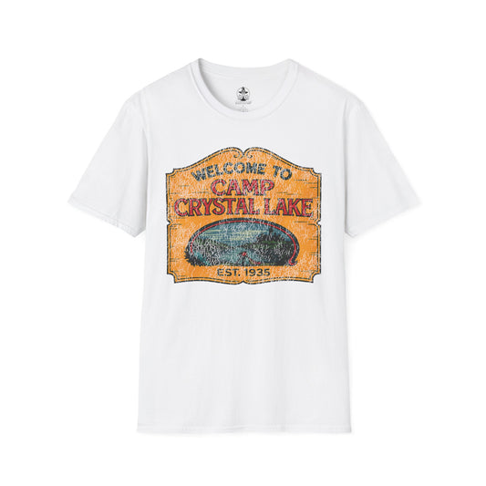 Camp Crystal Lake – Distressed Vintage Horror Unisex T-Shirt