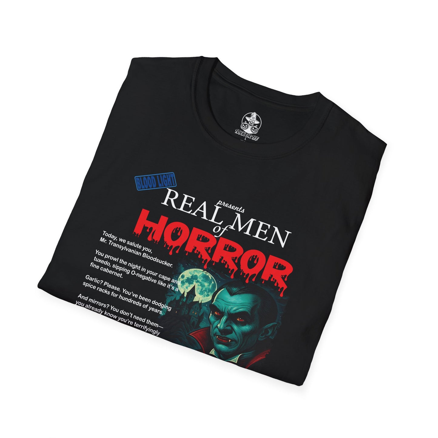 🦇 Real Men of Horror – Count Dracula T-Shirt 🦇