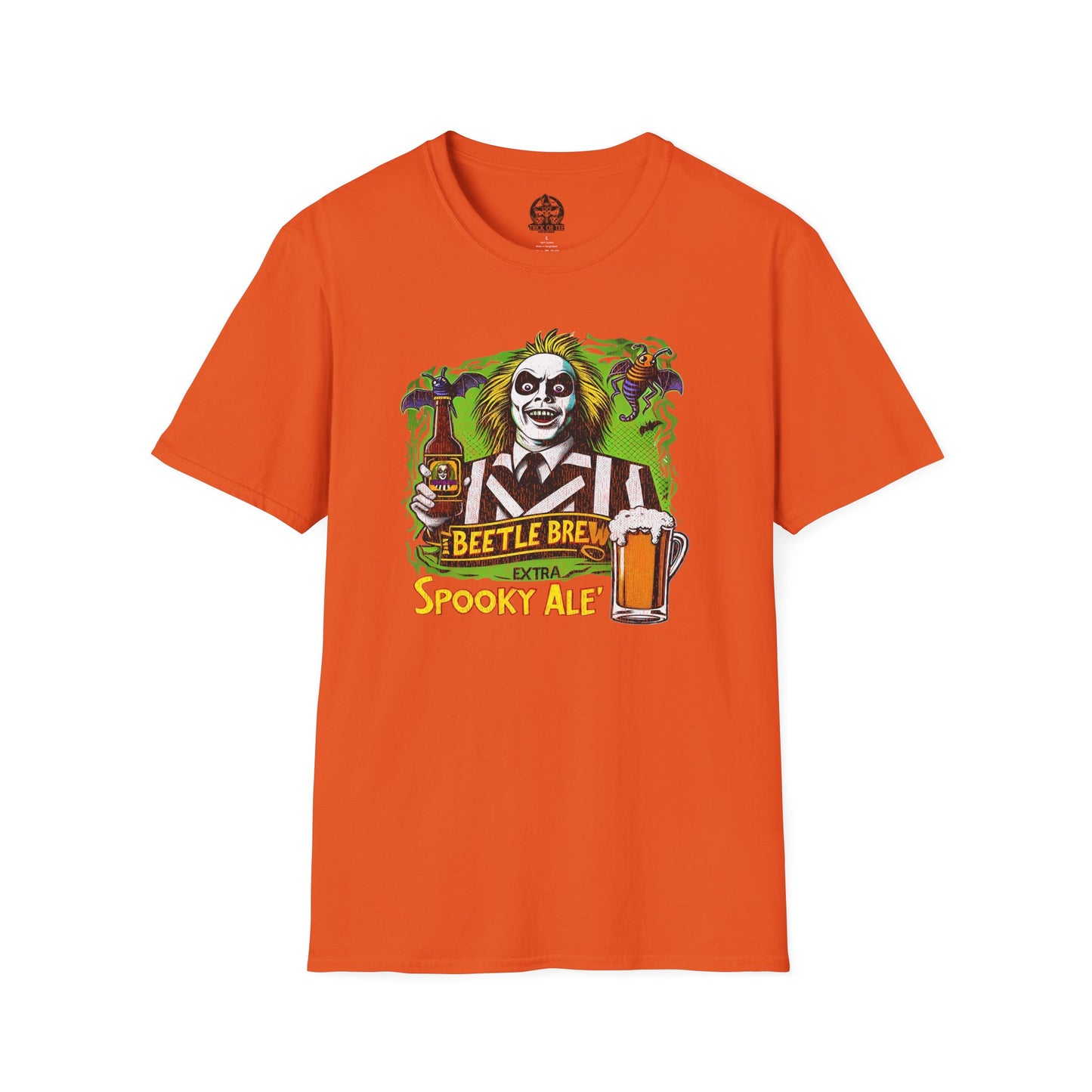 Beetle Brew: Spooky Ale T-Shirt  Funny Beetlejuice Beer Parody