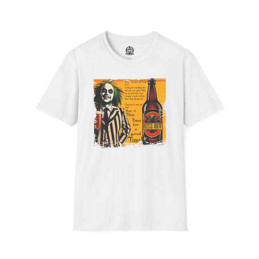 Beetle Brew T-Shirt  Funny Beetlejuice Beer Parody | Halloween Horror Movie Tee | Beetlejuice Drinking Shirt