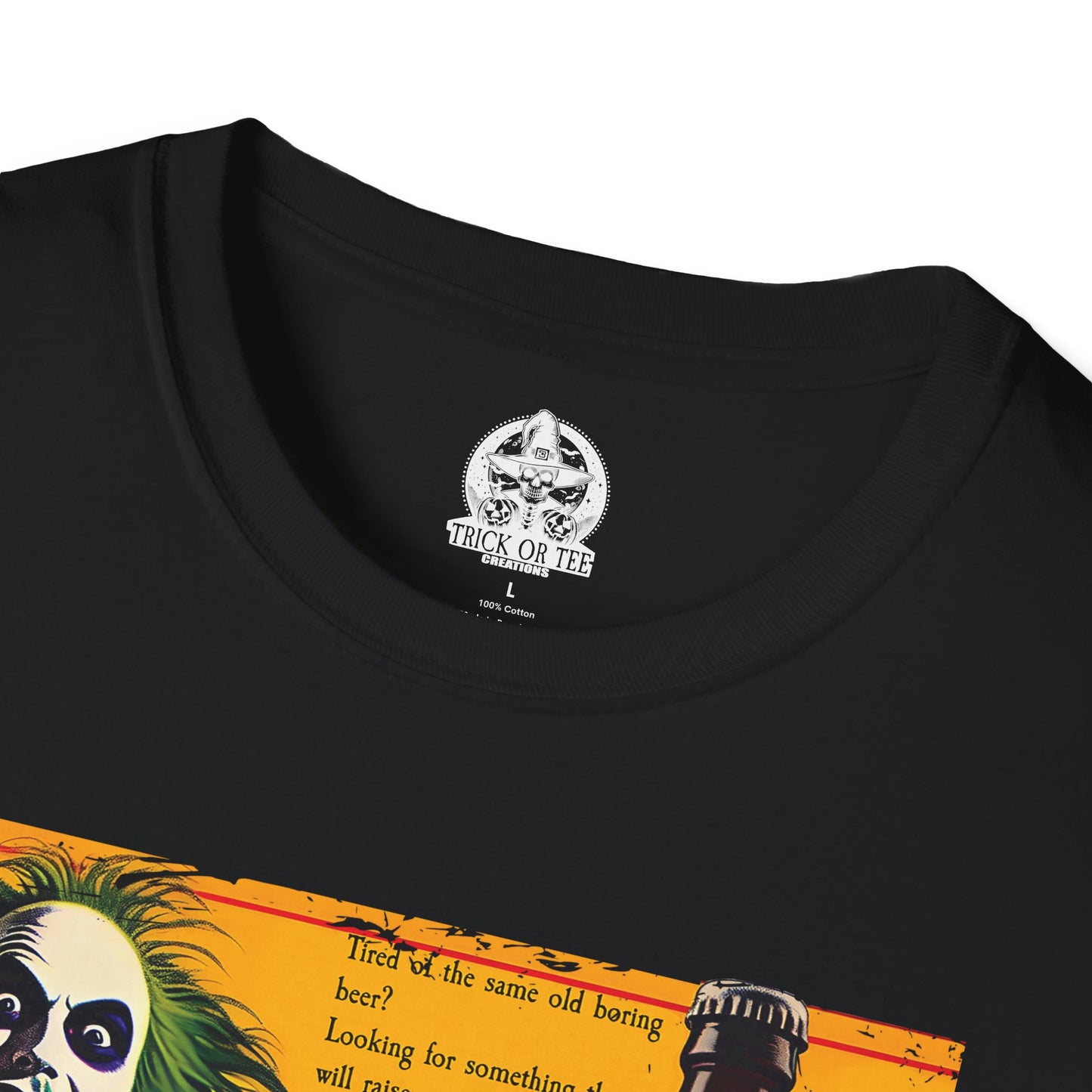 Beetle Brew T-Shirt  Funny Beetlejuice Beer Parody | Halloween Horror Movie Tee | Beetlejuice Drinking Shirt