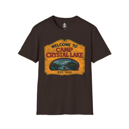 Camp Crystal Lake – Distressed Vintage Horror Unisex T-Shirt