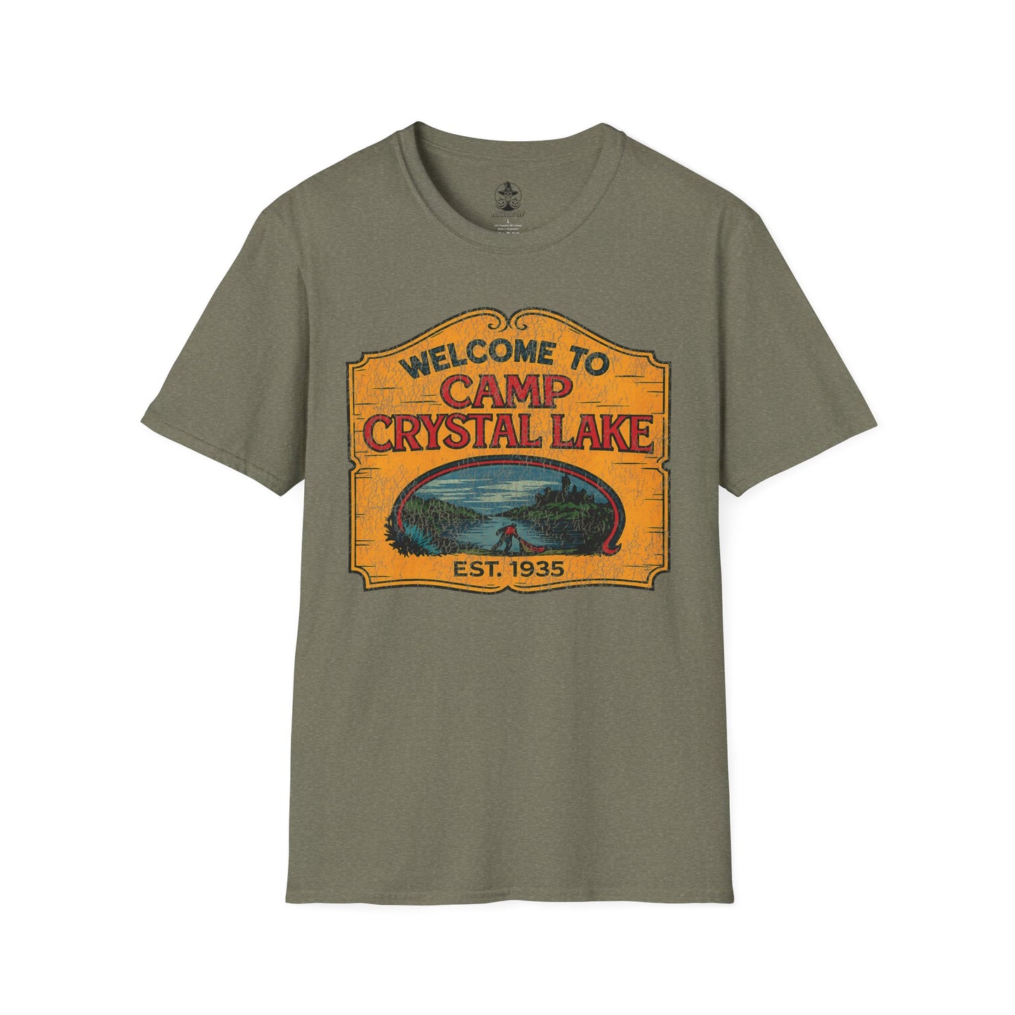 Camp Crystal Lake – Distressed Vintage Horror Unisex T-Shirt