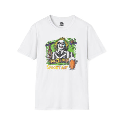 Beetle Brew: Spooky Ale T-Shirt  Funny Beetlejuice Beer Parody