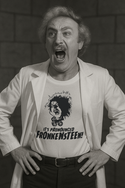 "It’s Pronounced Fronken-STEEN!" – Classic Monster Misunderstanding Tee